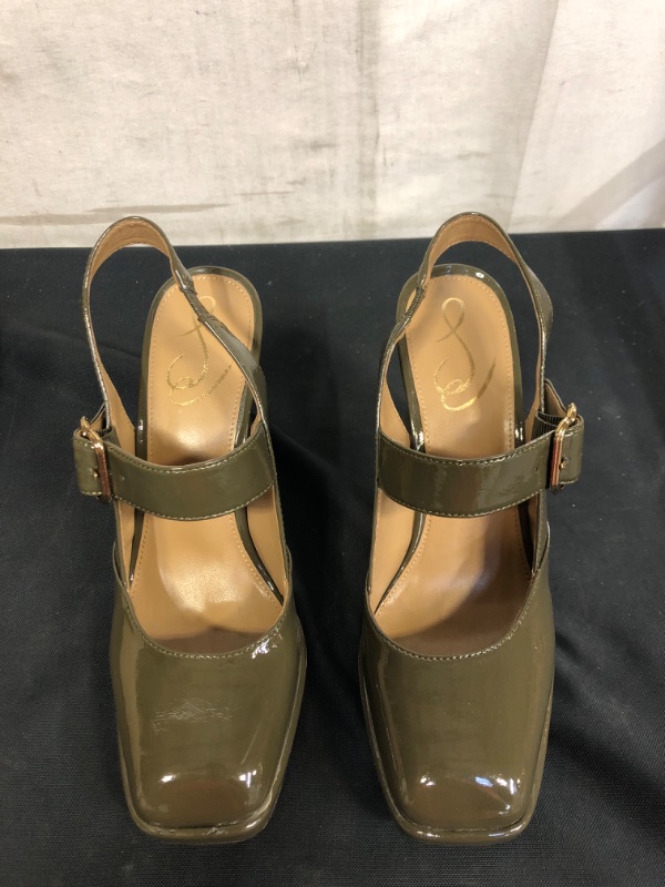 Photo 2 of JILDIE MARY JANE SLING BACK HEEL, ALPINE GREEN PATENT 
, SIZE 8