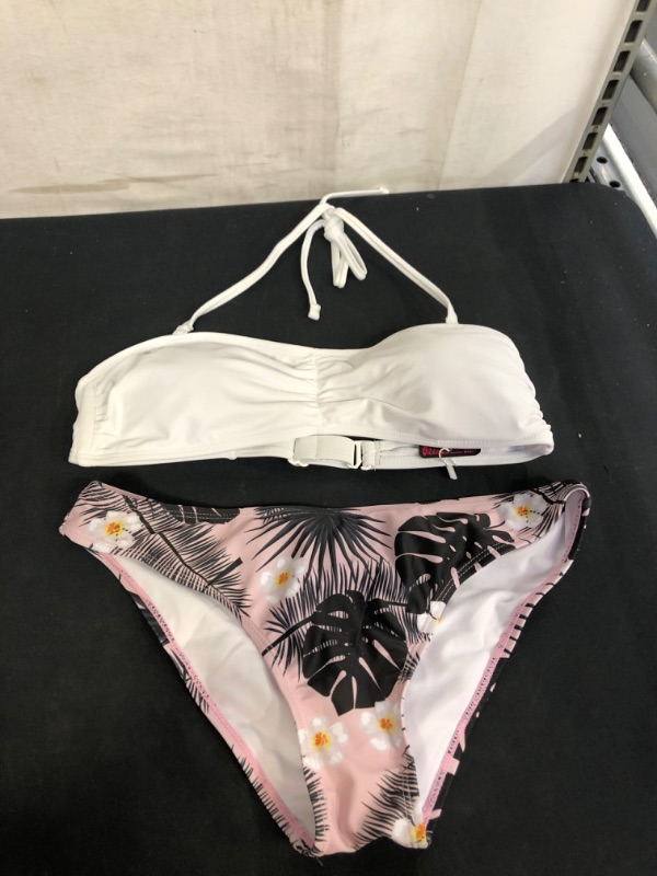 Photo 1 of 2PC FLORAL BATHING SUIT, SIZE S 