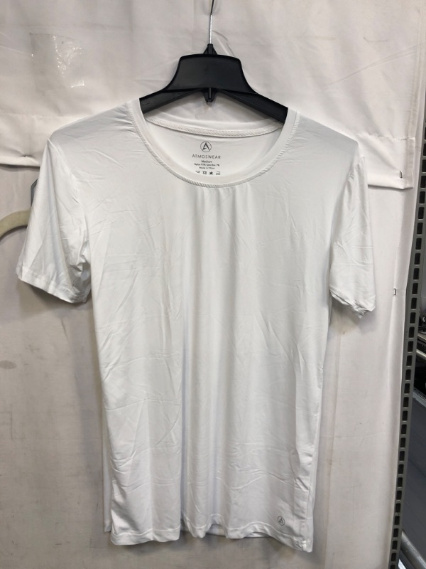 Photo 1 of MEN'S ACTIVE WEAR WHITE SHIRT, SIZE M 