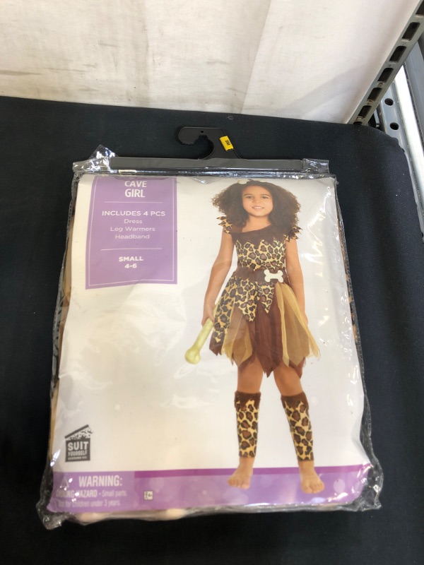 Photo 2 of Cave Girl Child Costume (Small)
, SIZE 4-6