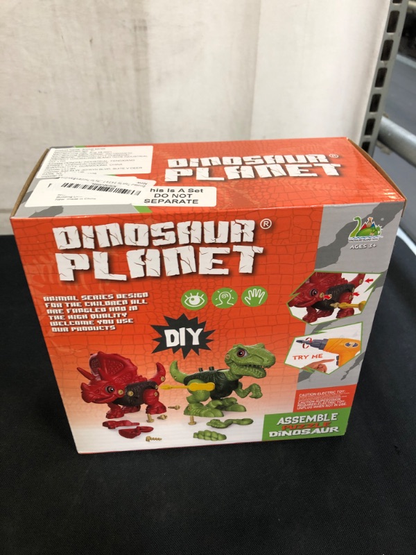 Photo 2 of Dinosaur Toys, Educational Toy,Take Apart Toys with 2 Different Dinosaurs and 1 Battery Powered Screwdriver, Great Motor Skill Toy Gift for Little Boy and Girl Builders who 3 4 5 6 7 Years Old
