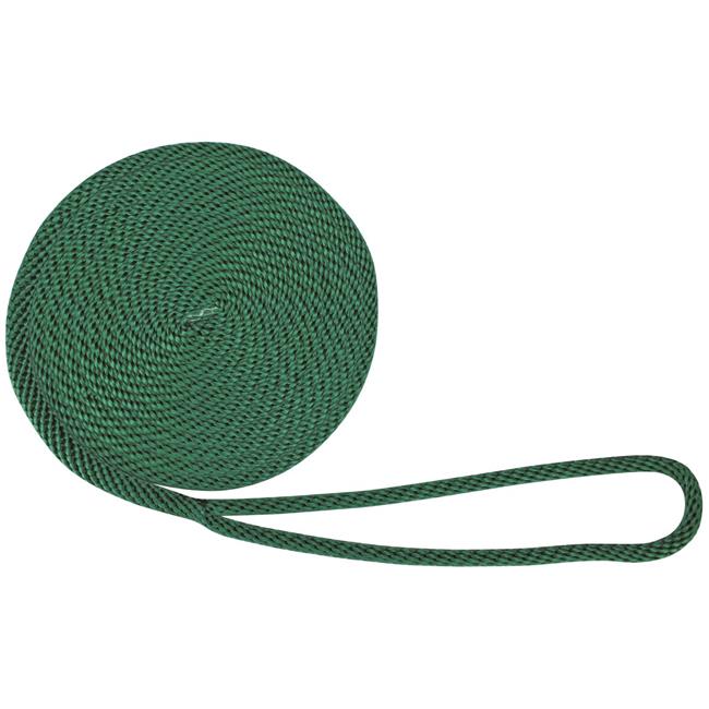 Photo 1 of 1-2X20 FRST GREEN SB 0.5 in. X 20 Ft. Boat Tector Solid Braid MFP Dock Line - Forest Green

