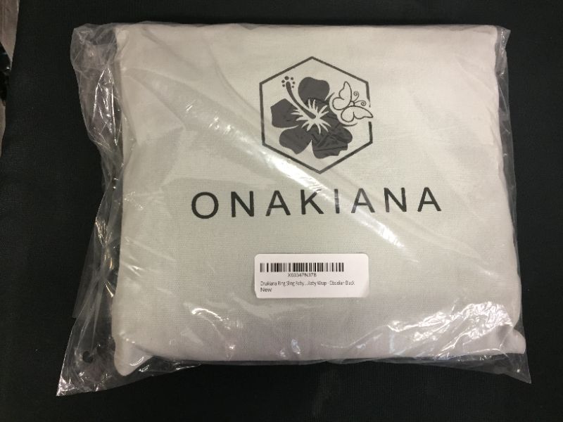 Photo 2 of Onakiana Ring Sling Baby Carrier - Premium Cotton Infant Carrier Baby Ring Sling - Baby Wrap - Obsidian Black
