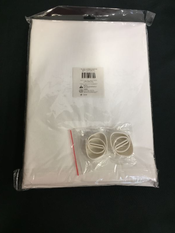 Photo 2 of 1 Pack White Tablecloth Table Cover with 4PCS Tablecloth Clips, 52.7 X 90.9"