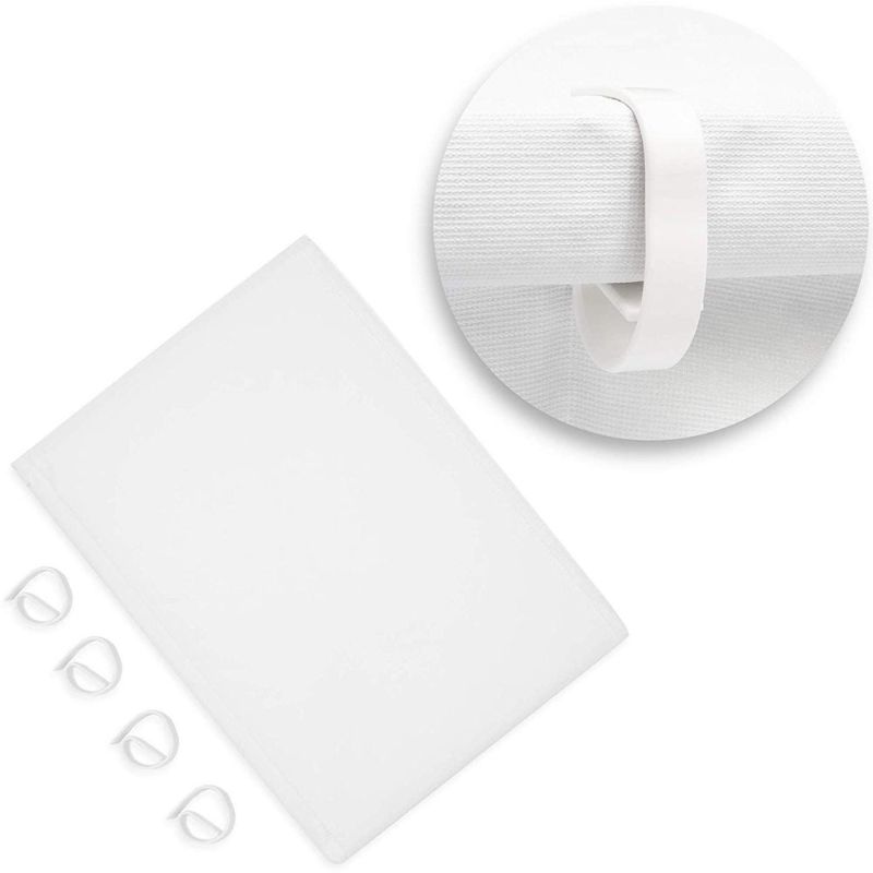 Photo 1 of 1 Pack White Tablecloth Table Cover with 4PCS Tablecloth Clips, 52.7 X 90.9"