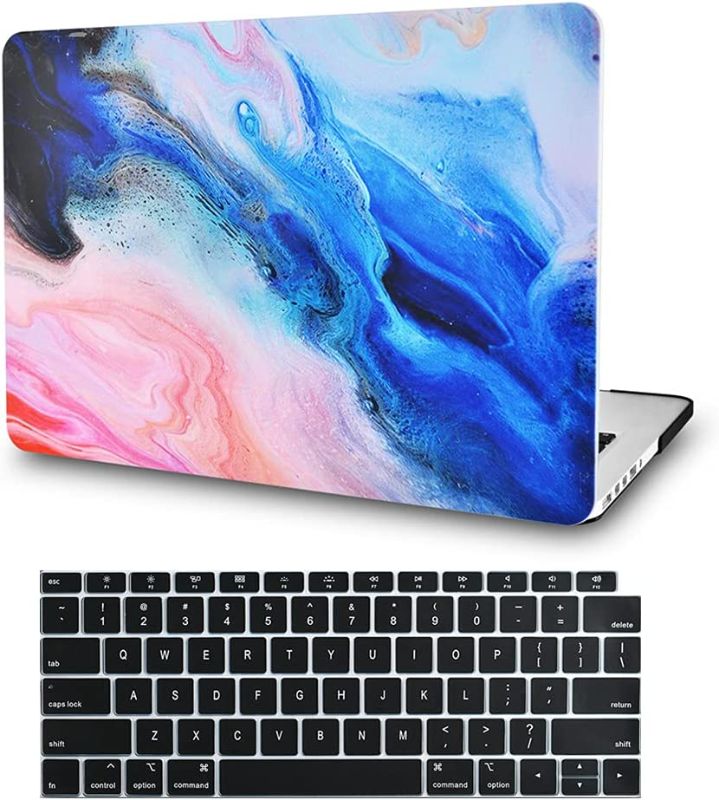 Photo 1 of JUJUSOO 2 in 1 Case Compatible with MacBook Air 13 Inch (2010-2017) A1466/A1369 (No Touch ID) Rubberized Plastic Hard Shell Cover & Keyboard Cover (Oil Paint 4)
