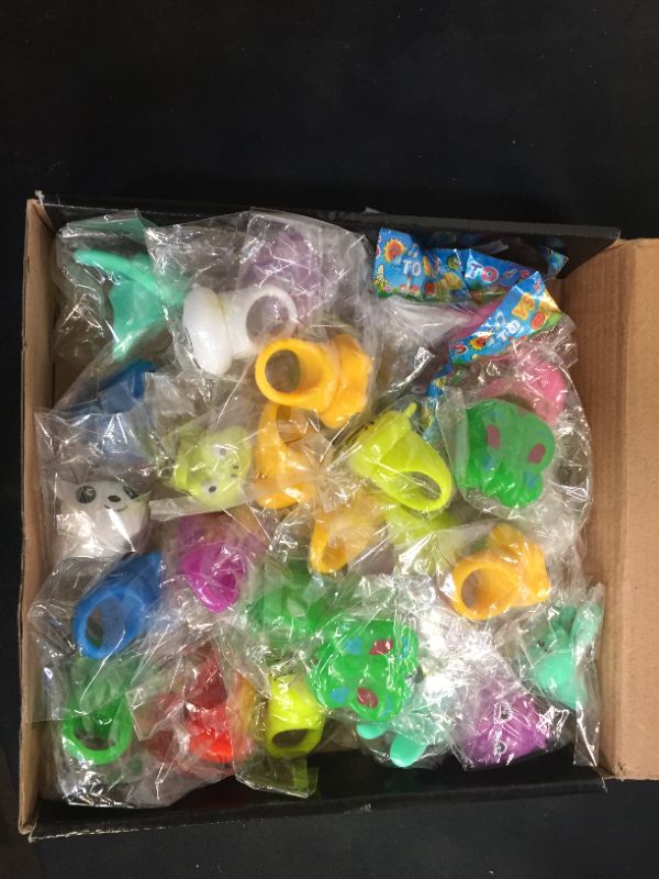 Photo 2 of Mikulala 36 Pack Kids Birthday Party Favors,Goodie Bag Stuffers LED Light Up Rings Bulk Toys Boys Girls Gift-Glow in The Dark Party Supplies,Cute Animal Treasure Box Fillers for Kids Classroom Prizes
--- Factory Sealed --- 