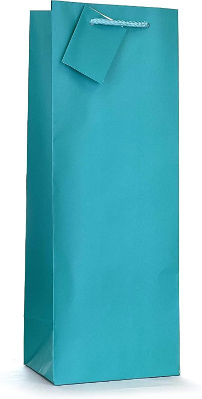 Photo 1 of Allgala 12PK Value Premium Solid Color Paper Gift Bags (Wine-Turquoise-GP50136)
