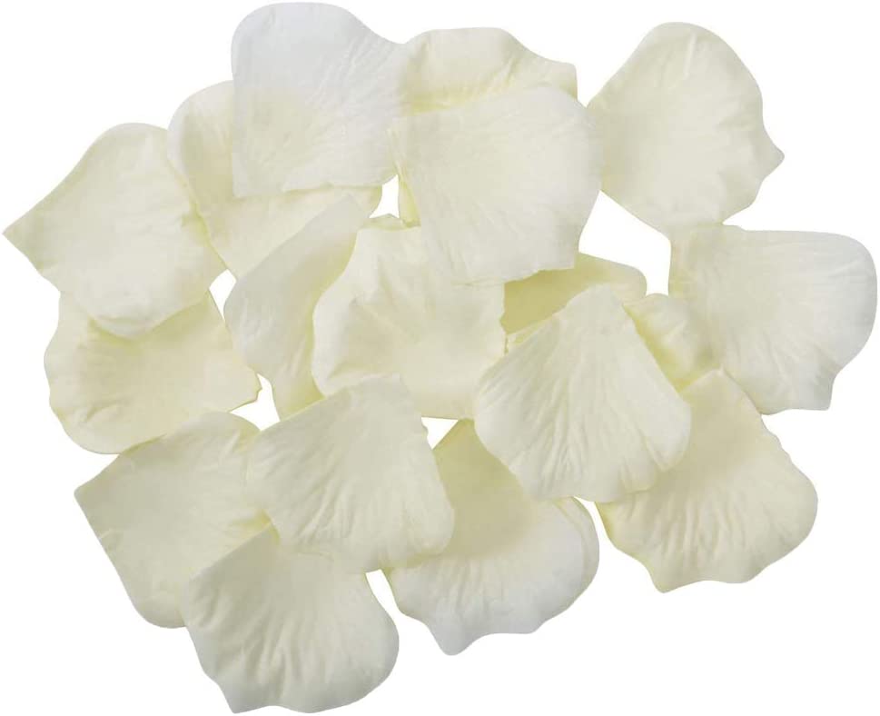 Photo 1 of 4000 Pcs Silk Rose Artificial Petals Supplies Wedding Decorations (Ivory)

