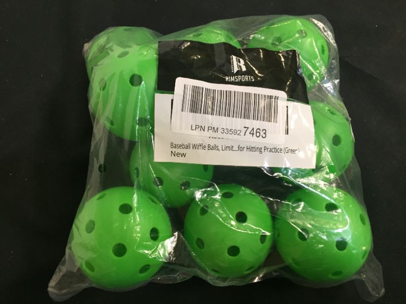 Photo 2 of baseball wiffle balls for practice green 10 pc