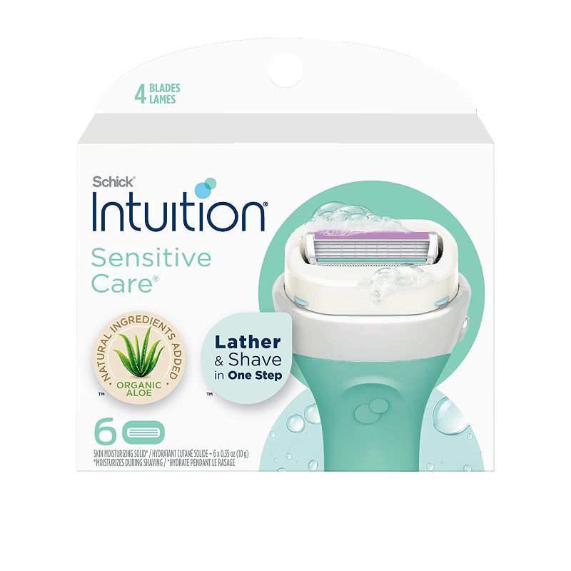 Photo 1 of Schick Intuition Refill, Razors for Women Sensitive Skin | Intuition Razor Blades Refill with Organic Aloe, 6 Count Razor Refills--- Factory Sealed --- 
