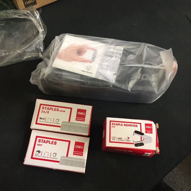 Photo 1 of Deli Effortless Desktop Stapler 40-50 Sheet Capacity One Finger Touch Stapling
