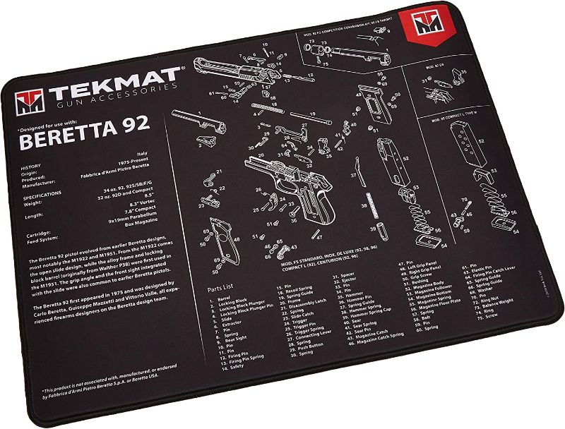 Photo 1 of TekMat Ultra Cleaning Mat for use with Beretta 92 Black ,15" x 20"
