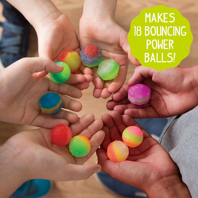 Photo 1 of Made By Me Glow The Dark Powerballs by Horizon Group USA, DIY STEM Kit. Make 18 Bouncy Crystal Power Balls, Molds and Instructions Included,Multicolored
