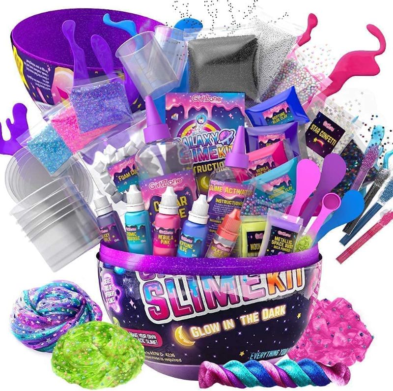 Photo 1 of GirlZone Bundle Unicorn, Mermaid and Galaxy Egg Surprise Slime Kits for Kids - Great Gift for Girls 7-12 Years Old - Super Birthday Present for Kids
