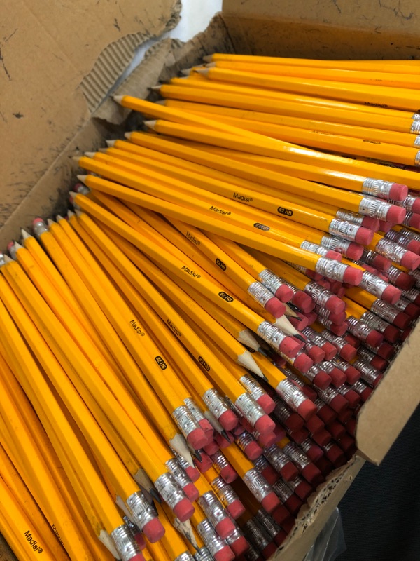 Photo 1 of Wood-Cased #2 HB Pencils, Yellow, Pre-sharpened, Class Pack, 1000 pencils
