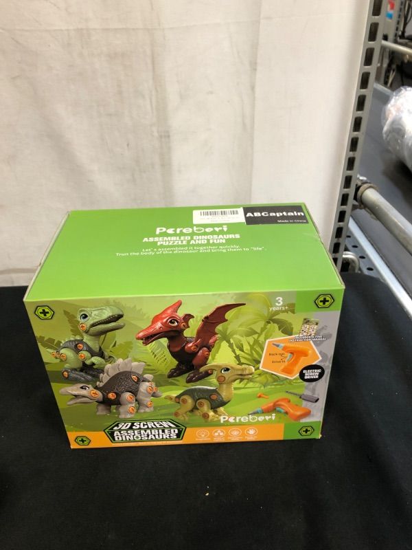 Photo 2 of ABCaptain Take Apart Dinosaur Toys with Electric Drill Set for Kids 3 4 5 6 7 8 Years Old, STEM Learning Building Construction Game Play Kit Gift for Boys Girls Ages 3-8
