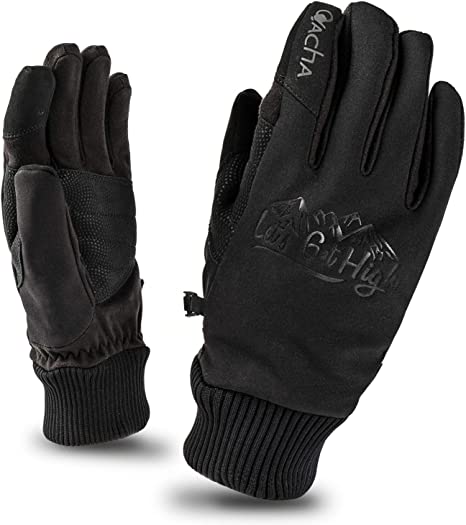 Photo 1 of Ovacha Men Women Cold Weather Gloves Ice Skating Gloves Touchscreen Waterproof Gloves Winter Warm Outdoor Sports Gloves
 SUZE XL 