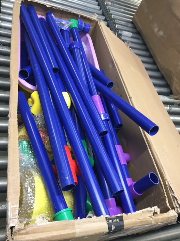 Photo 3 of Buckets Of Fun RPBOF Sprinkler for Kids, Waterpark Splash Plastic Toy Backyard Water Park for Children & Toddlers, One Size, Multicolor. Box Packaging Damaged, Heavy Use, Scratches and Scuffs on item, Missing Parts. Selling for Parts.