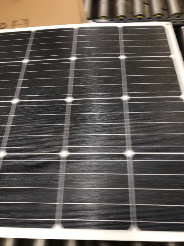 Photo 8 of Renogy Flexible Solar Panel 175 Watt 12 Volt Monocrystalline Semi-Flexible Bendable Mono Off-Grid Charger for Marine RV Cabin Van Car Uneven Surfaces. Box Packaging Damaged, Moderate Use, Clear signs of Use on item, Marker Marks on item. Minor Scratches a