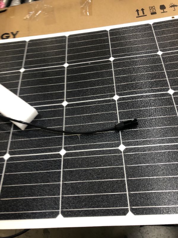 Photo 11 of Renogy Flexible Solar Panel 175 Watt 12 Volt Monocrystalline Semi-Flexible Bendable Mono Off-Grid Charger for Marine RV Cabin Van Car Uneven Surfaces. Box Packaging Damaged, Moderate Use, Clear signs of Use on item, Marker Marks on item. Minor Scratches a