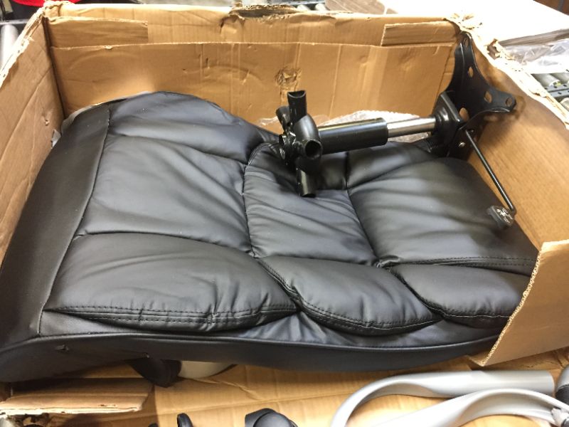 Photo 1 of Ergonomic Office Chair Desk Chair Computer Chair with Lumbar Support Arms Executive Rolling Swivel PU Leather Task Chair for Adults, Black ---- missing some hardware ---
