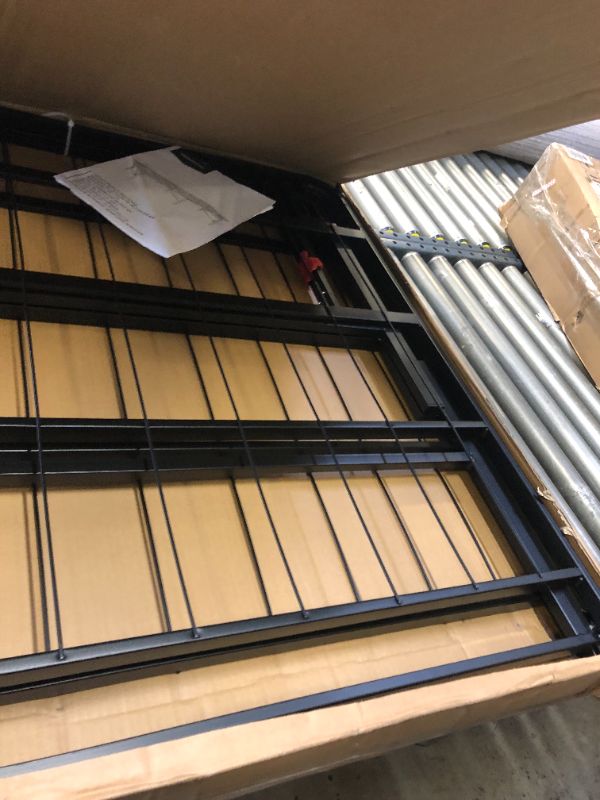 Photo 5 of Amazon Basics Foldable Metal Platform Bed Frame with Tool Free Setup, 18 Inches High, Twin, Black Box Packaging Damaged, Minor Use, Minor scratches and scuffs on item
