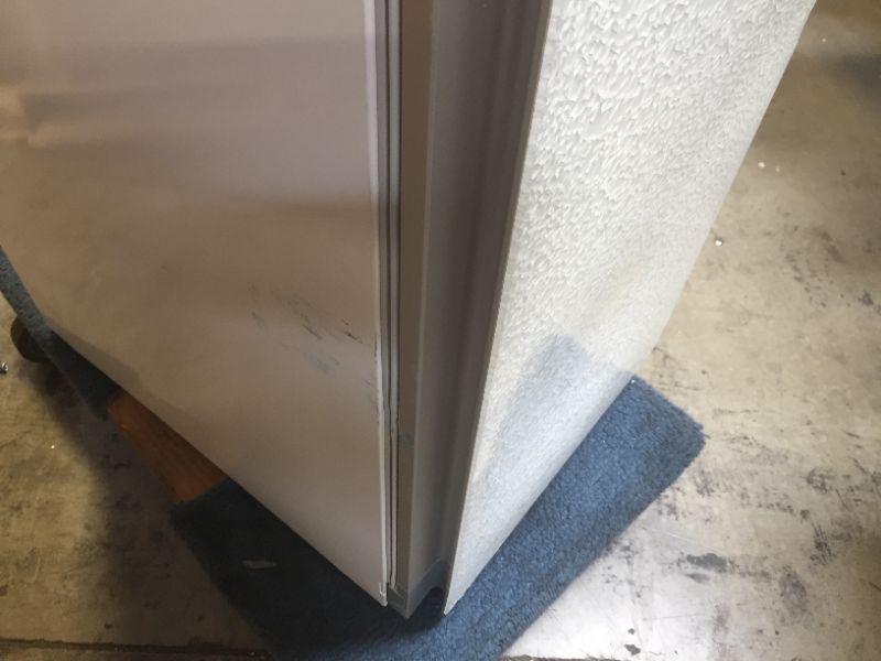 Photo 1 of Styler Steam Closet Smart Clothing Care System with Asthma & Allergy Friendly Sanitizer in White ------ door needs to be replaced, damaged and scratches along sides and edges----