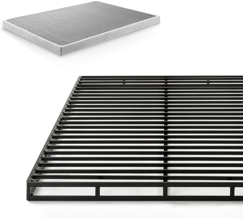 Photo 1 of ZINUS Quick Lock Metal Smart Box Spring / 4 Inch Mattress Foundation / Strong Metal Structure / Easy Assembly, King
