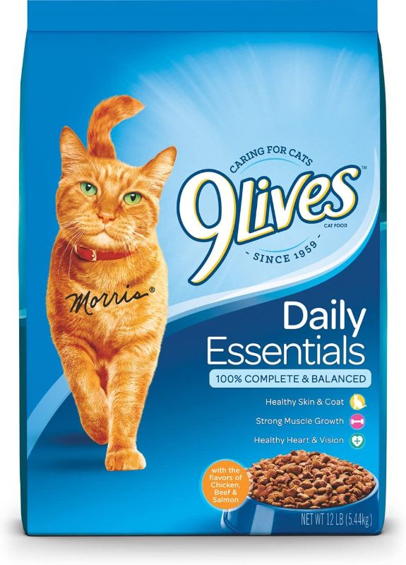 Photo 1 of 9Lives Dry Cat Food - Flavor Name:Daily Essentials - Size:12 Pound (Pack of 1). Best by 05/27/22