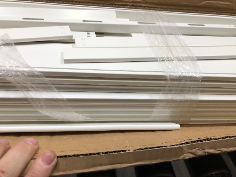 Photo 4 of Zippity Outdoor Products ZP19060 Keswick No-Dig Vinyl Kit 2-Pack (44" H x 42" W) Privacy Screen and Fence, White. Box Packaging Damaged, Minor Use, Scratches and Scuffs on item, Missing Hardware, Missing Parts. Selling for Replacement Parts.
