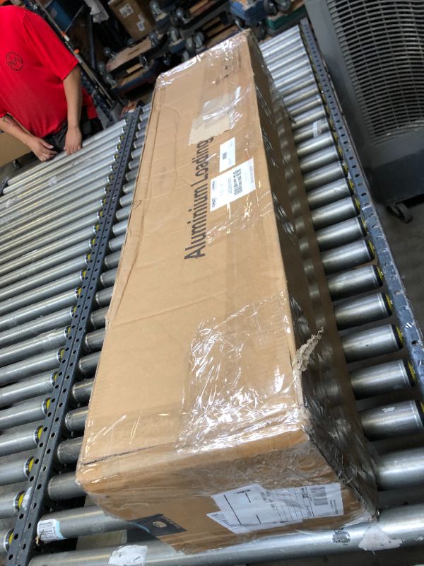 Photo 2 of 2 Pcs Aluminum Folding ATV Ramps 1499 LBS for Unload Vehicle Silver. Box Packaging, Moderate Use, Scratches and Scuffs.
