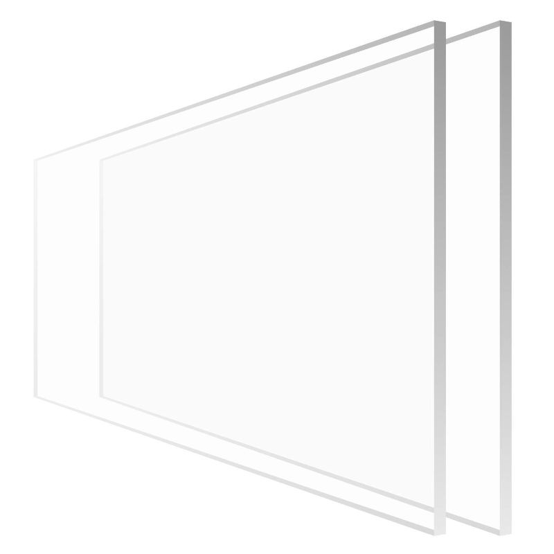 Photo 1 of 24x48" Clear Plexiglass Sheet, 4.5mm Thick, Highly Versatile, Light Weight and High Impact Strength, Great Custom Sneeze Guard, Made in USA (1, 24x48)
