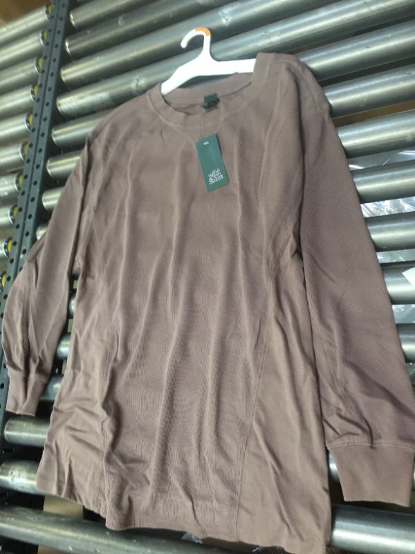 Photo 4 of Women's Long Sleeve Thermal Mix Tunic T-Shirt Wild Fable Taupe Brown Small 2 PACK