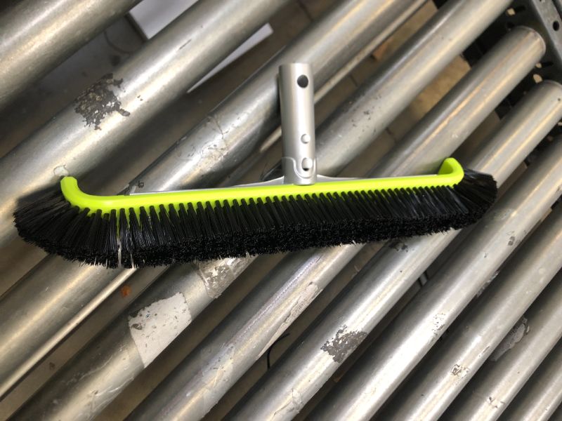 Photo 2 of  Heavy Duty Pool Brush for Wall & Tile with Reinforced Aluminium Back, Premium Strong Bristle Brush - Size:CURVED EDGE. No Box Packaging, Item is New. 