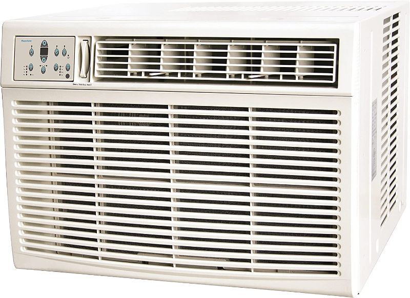 Photo 1 of  KEYSTONE 18,000 BTU 230V Window Air Conditioner | 16,000 BTU Supplemental Heating | Sleep Mode | Remote Control | 24H Timer | AC for Rooms up to 1000 Sq. Ft. | KSTHW18A. No Box Packaging. Heavy Use, Dirt on item, Dents, Scratches and Scuffs all over item
