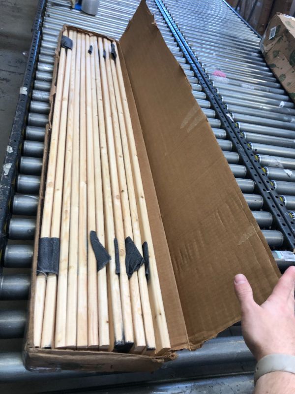 Photo 1 of 54 Inch Long Wooden Slats. Minor Use, Box Packaging Damaged. 
