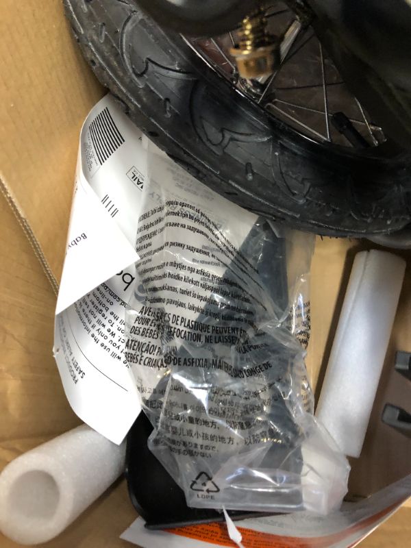 Photo 1 of Baby Trend Expedition Jogger Stroller, Bubble Gum. Box Packaging Damaged, Heavy Use, Scratches and Scuffs on Plastic, Found Rip in Fabric, Found Hair on item, Wear on wheels. Missing small hardware for Wheels.
