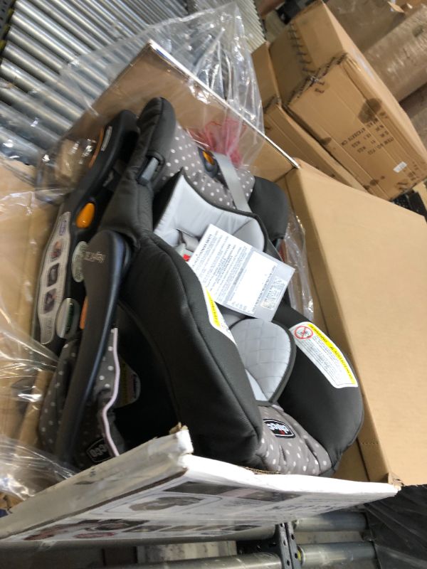 Photo 1 of Chicco KeyFit 30 Infant Car Seat and Base | Rear-Facing Seat for Infants 4-30 lbs.| Infant Head and Body Support | Compatible with Chicco Strollers | Baby Travel Gear. Box Packaging Damaged, Minor Use. 
