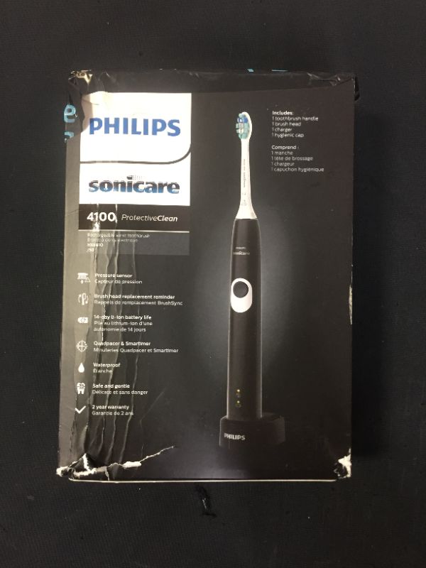 Photo 2 of Philips Sonicare HX6810/50 ProtectiveClean 4100 Rechargeable Electric Toothbrush, Black

