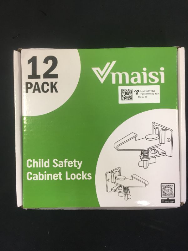 Photo 1 of 12 Pack Cabinet Locks Child Safety Latches Vmaisi Baby Proofing Cabinets White-

