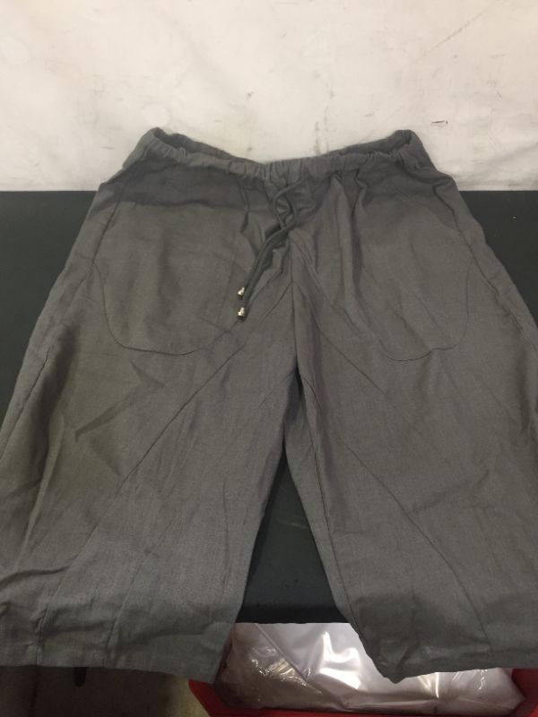 Photo 1 of COOFANDY Men Cotton Linen Capri Pants Baggy Harem Pants Drawstring Yoga Beach Pants
SIZE L