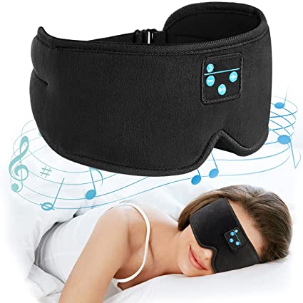 Photo 1 of Sleep Headphones, Wireless Bluetooth Music Eye Mask,Ezona 3D Light Blocking Music Eye Mask Earbuds Cover with Adjustable Strap for Side Sleepers Insomnia Travel Yoga Nap Gifts for Men Women Black
