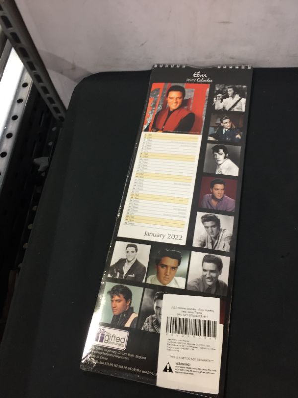 Photo 2 of 2022 Slimline calendar - Elvis, Monthly View, Icons Theme
