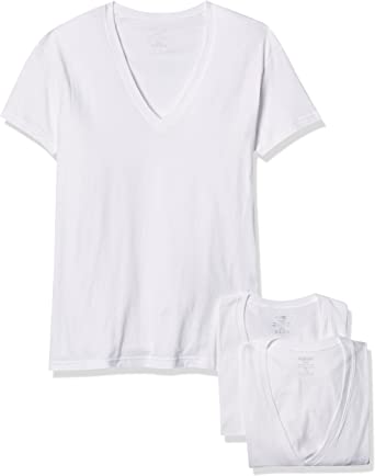 Photo 1 of 2(X)IST Men's Cotton Slim Fit Deep V Neck T-Shirt Multipack, Medium, 3 Pack
