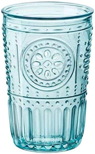 Photo 1 of Bormioli Rocco Romantic Cooler Glass, Set of 4, 4 Count (Pack of 1), Light Blue
