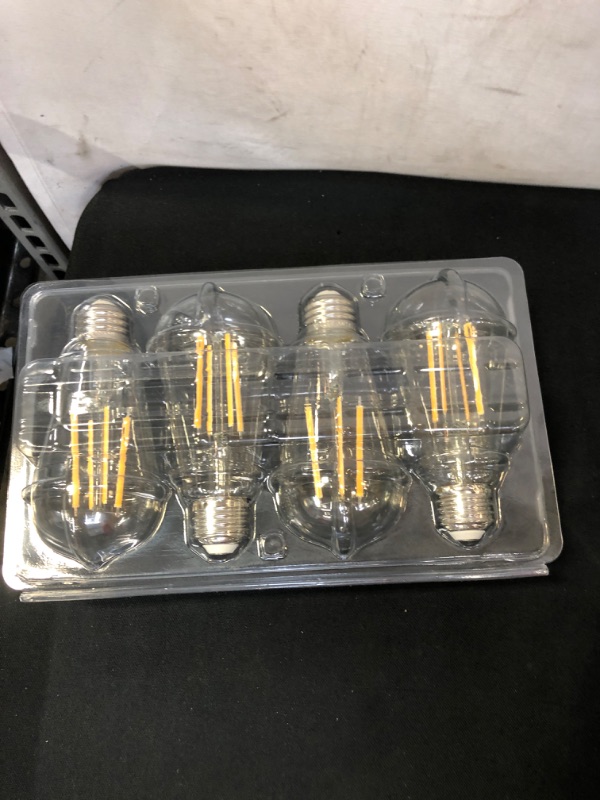 Photo 2 of 4-Pack Vintage LED Edison Bulbs 100W Equivalent 1400LM High Brightness 8W ST58 LED Filament Light Bulbs 2700K Soft Warm White E26 Medium Base CRI90+ Antique Clear Glass for Home Bedroom, Non-dimmable