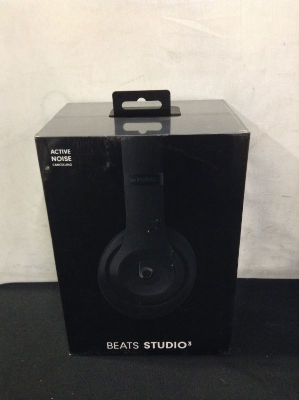 Photo 2 of Beats Studio3 Wireless Noise Cancelling Over-Ear Headphones - Apple W1 Headphone Chip, Class 1 Bluetooth, 22 Hours of Listening Time, Built-in Microphone - Matte Black FACTORY SEALED