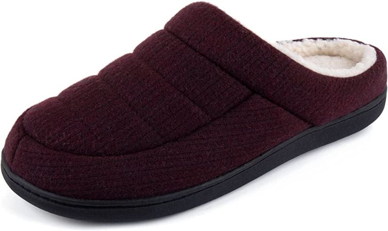 Photo 1 of ULTRAIDEAS Men's Cozy Slip On Memory Foam Slippers, Men's House Slippers with Plush Fleece Lining 9.5-10.5