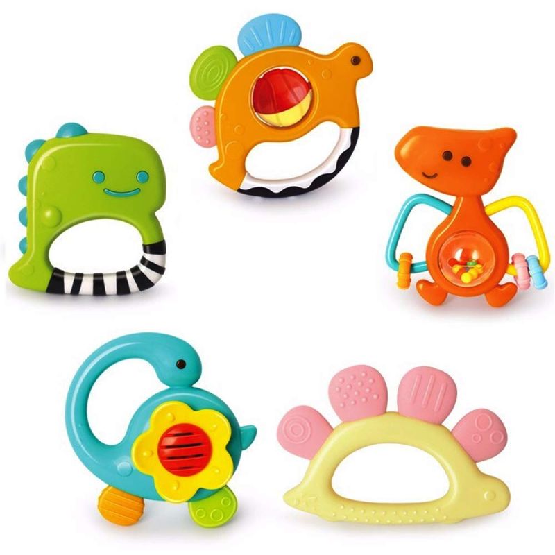 Photo 1 of Yiosion Baby Rattles Sets Teether, Shaker, Grab and Spin Rattle, Musical Toy Set, Early Educational Toys Gift for 3, 6, 9, 12 Month Baby Infant, Newborn
